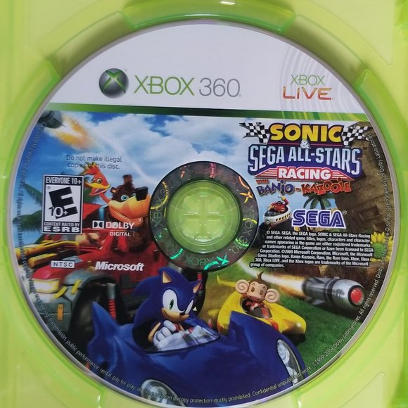 Sonic And Sega All Stars Racing Xbox 360 Sonic SEGA All-Stars - Main Image